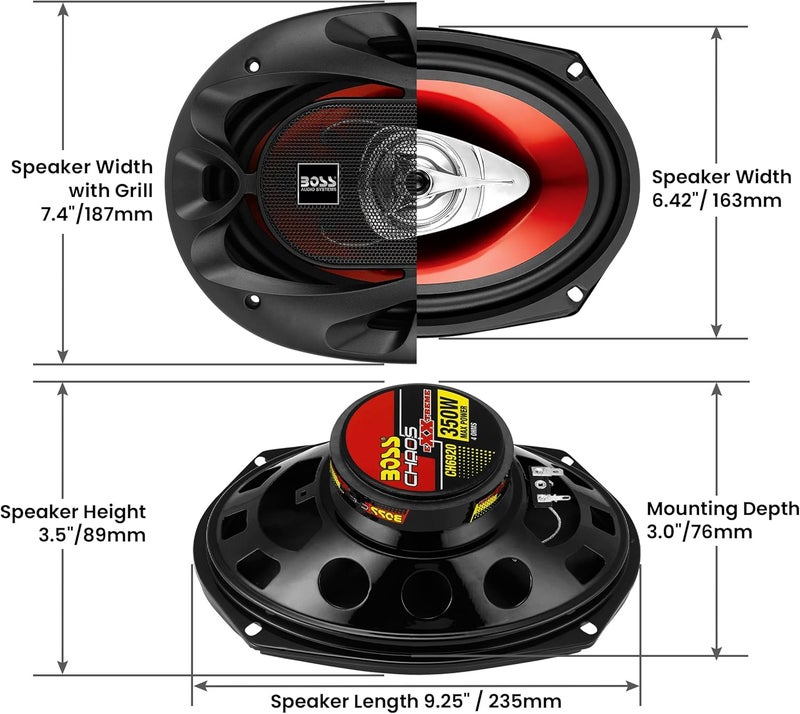 BOSS Audio Systems CH6930 Chaos Series 6x9 Inch Car Speakers - Image 4